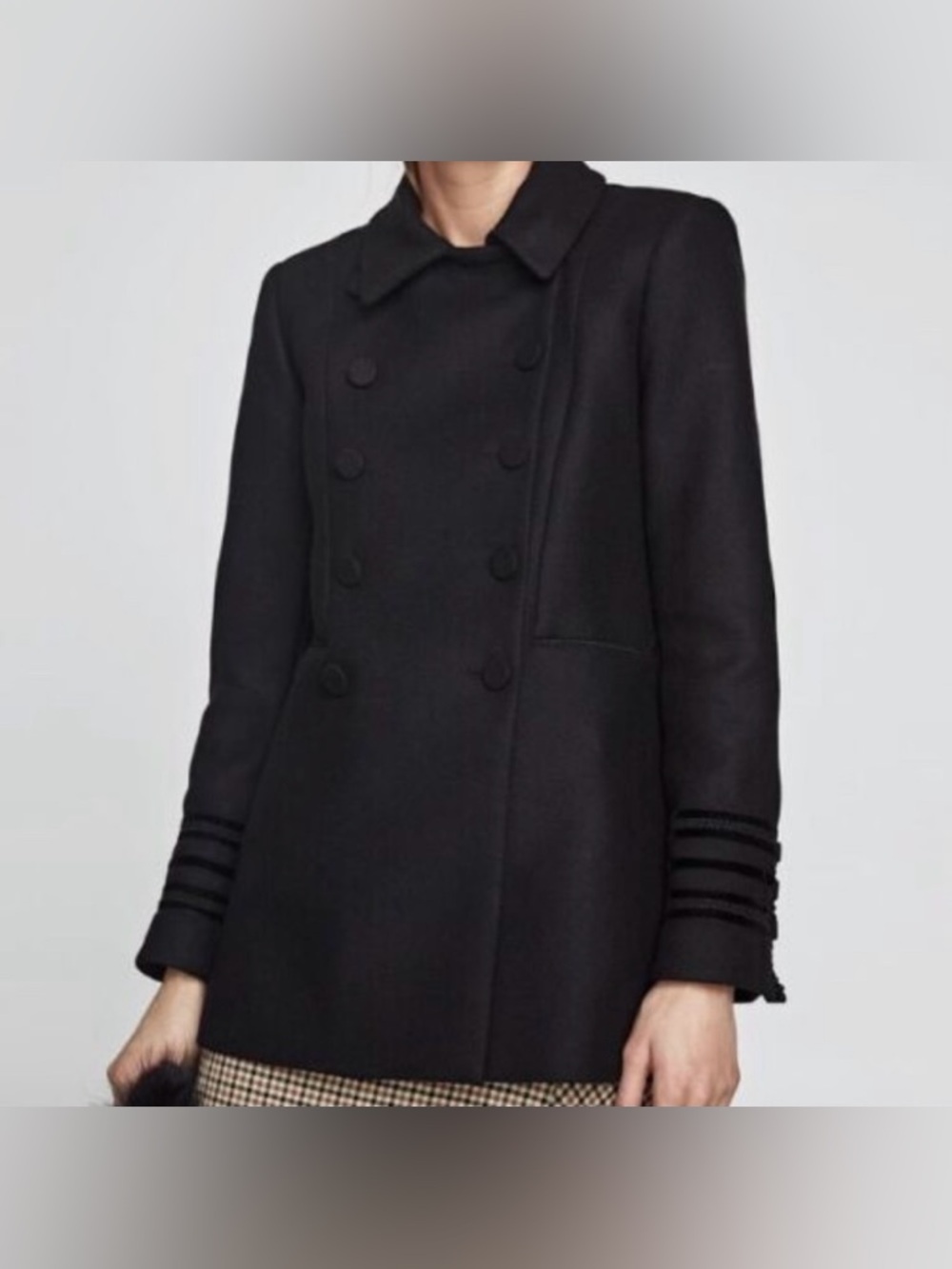 Zara Double Breasted Wool Coat